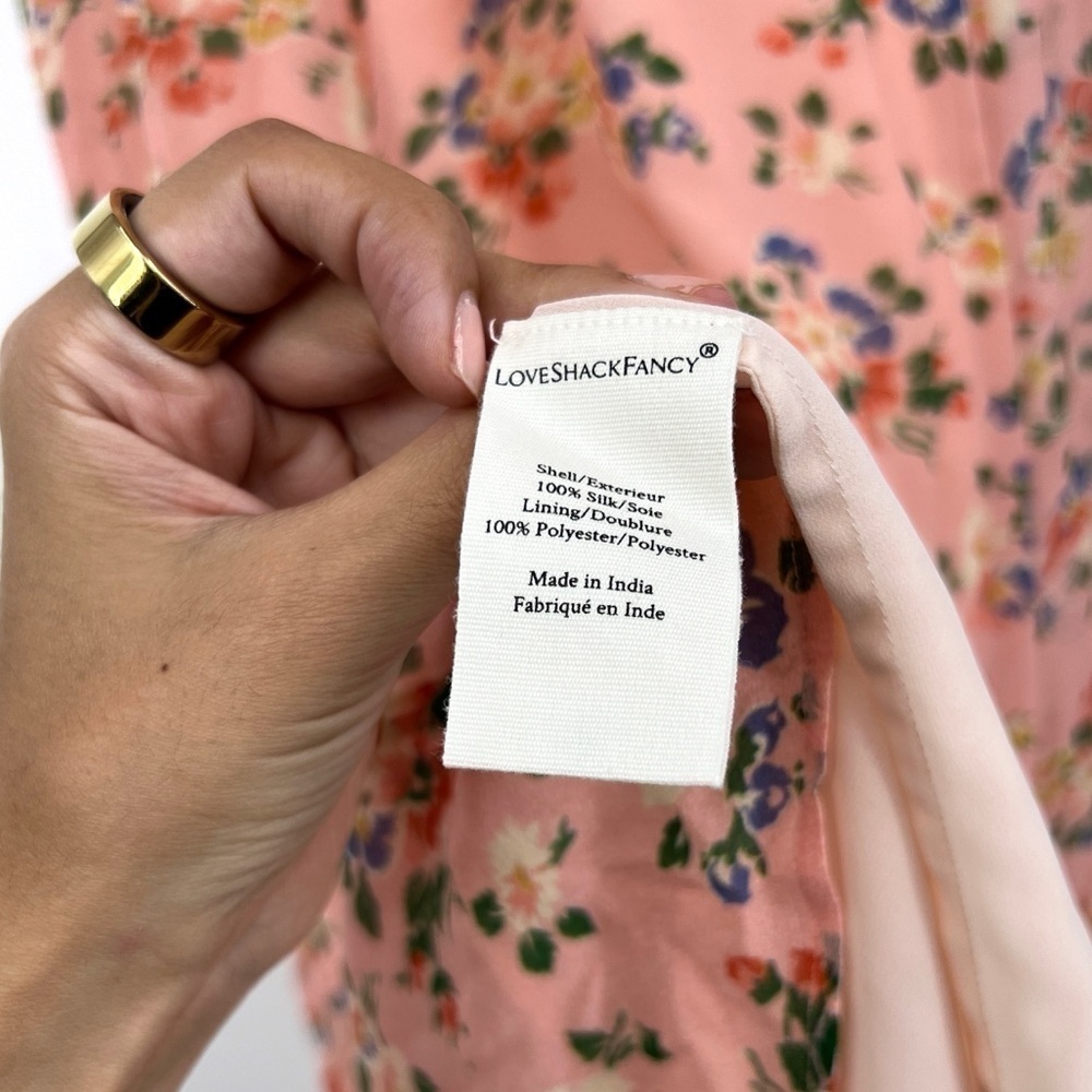 Clemence Dress in Sunset Pink
LoveShackFancy size 2 silk dress in Sunset Pink - Picture 12 of 14
